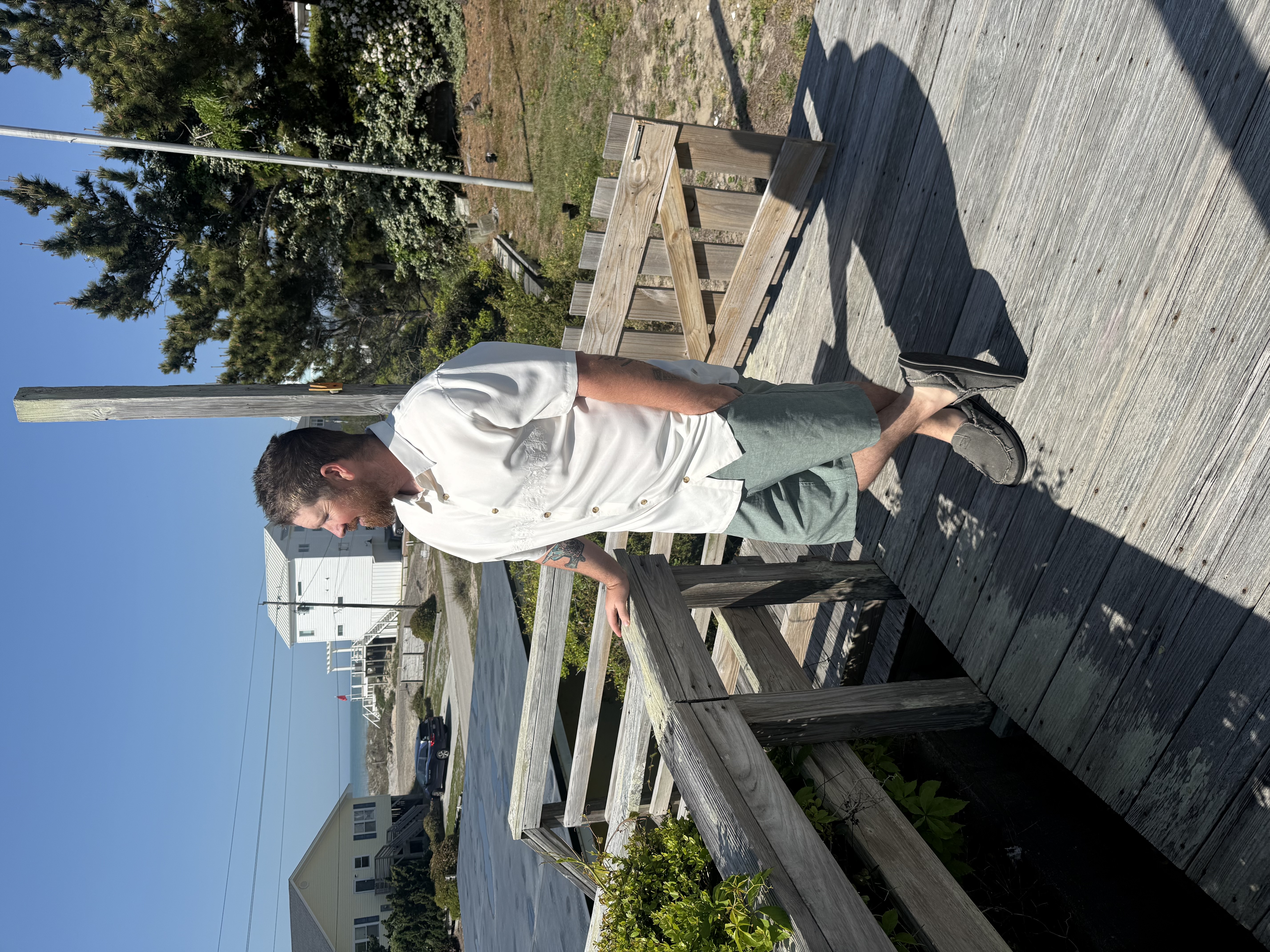 Chris of The Countertop Advocate on a beachside deck in Hampton Roads